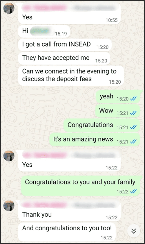 Admission success story 7